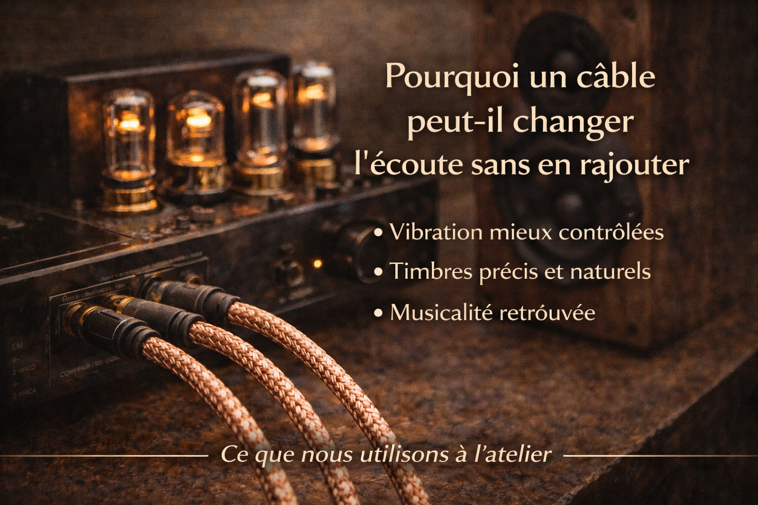 Pourquoi un câble peut changer l’écoute sans en rajouter